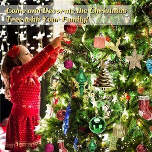70 Pcs Mixed Colors Christmas Tree Accents Decoration, (1.2''- 3.1'' )
